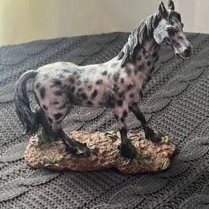 Sherry Clayton panted resin Breyer mold - Black and Gray Appaloosa